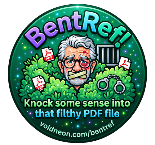 BentRef! logo: Knock some sense into that filthy PDF file